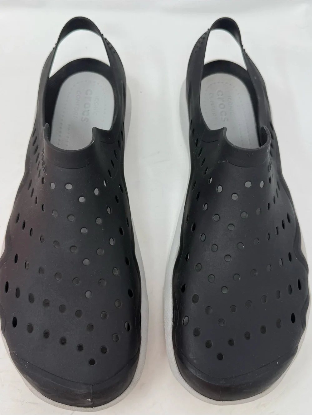 CROCS Swiftwater Wave Men’s Size 13 Sandals Black slip on comfort shoes